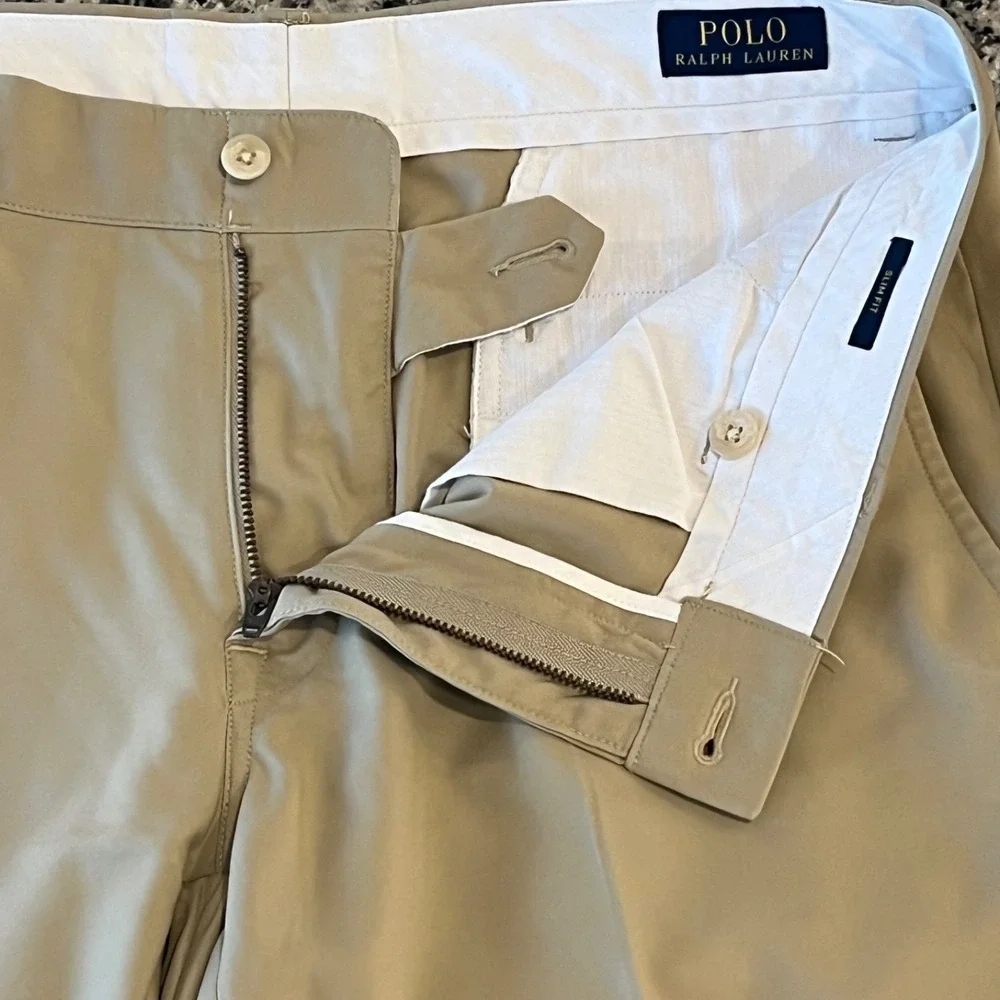 Polo Ralph Lauren PERFORMANCE Slim Fit Golf Pants Men's 33x32(33x30) 100%‎ Poly